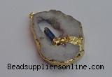 NGP7392 45*50mm - 50*55mm freeform druzy agate pendants