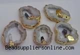 NGP7396 45*50mm - 50*55mm freeform druzy agate pendants