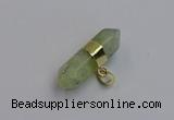 NGP7446 12*45mm sticks green rutilated quartz pendants wholesale