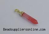 NGP7540 8*40mm sticks cherry quartz pendants wholesale