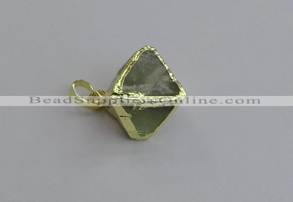 NGP7558 20*22mm fluorite gemstone pendants wholesale