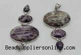 NGP8005 50*82mm - 52*86mm dogtooth amethyst pendant set jewelry