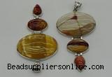 NGP8015 50*82mm - 52*86mm mookaite gemstone pendant set jewelry