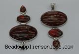 NGP8017 50*82mm - 52*86mm brecciated jasper pendant set jewelry