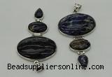 NGP8030 50*82mm - 52*86mm sodalite gemstone pendant set jewelry