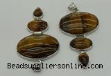 NGP8038 50*82mm - 52*86mm yellow tiger eye pendant set jewelry