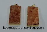 NGP8522 25*50mm - 27*53mm rectangle druzy agate pendants