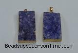 NGP8523 25*50mm - 27*53mm rectangle druzy agate pendants