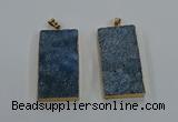 NGP8526 25*50mm - 27*53mm rectangle druzy agate pendants