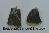 NGP8571 28*45mm - 35*50mm freeform druzy agate pendants wholesale