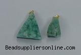 NGP8580 18*25mm - 25*40mm triangle druzy agate pendants wholesale