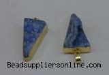 NGP8598 13*40mm - 20*35mm triangle druzy agate pendants wholesale