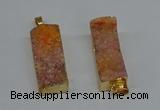 NGP8605 15*35mm - 16*40mm rectangle druzy agate pendants wholesale