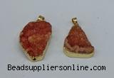 NGP8616 25*30mm - 28*40mm freeform druzy agate pendants wholesale