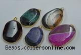 NGP8633 32*45mm - 46*48mm freeform druzy agate pendants wholesale