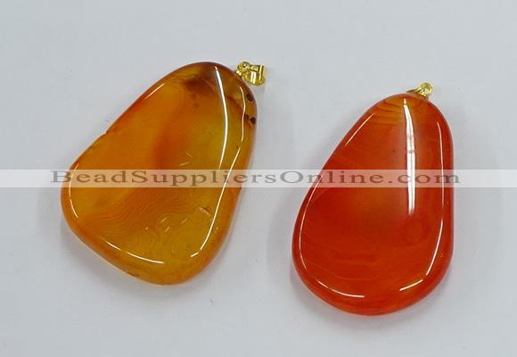 NGP8648 30*45mm - 35*50mm freeform agate pendants wholesale