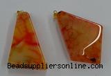 NGP8659 20*40mm - 40*50mm freeform agate pendants wholesale