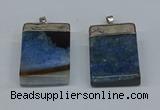 NGP8681 26*36mm rectangle druzy agate pendants wholesale