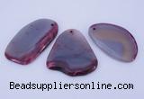 NGP869 5PCS 35-40mm*55-65mm freeform agate gemstone pendants