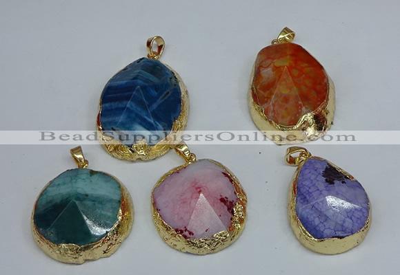 NGP8695 28*35mm - 30*40mm freeform agate pendants wholesale