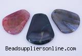 NGP873 5PCS 35-40mm*45-50mm trapezoid agate gemstone pendants