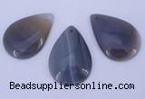 NGP875 5PCS 28*38mm flat teardrop agate gemstone pendants wholesale