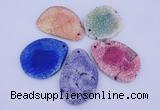 NGP877 5PCS 40-50mm*50-70mm freeform agate gemstone pendants