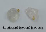 NGP8855 20*25mm - 30*40mm nuggets white crystal pendants wholesale