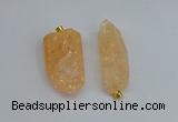 NGP8879 16*38mm - 25*60mm sticks crackle quartz pendants wholesale