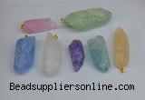 NGP8885 16*38mm - 25*60mm sticks crackle quartz pendants wholesale