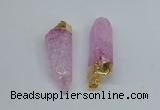 NGP8890 10*35mm - 20*45mm sticks crackle quartz pendants