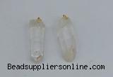 NGP8898 12*40mm - 14*42mm sticks white crystal pendants wholesale