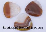 NGP893 5PCS 39*39mm triangle agate druzy geode gemstone pendants