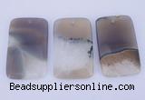 NGP911 5PCS 34*54mm rectangle agate druzy geode gemstone pendants