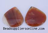 NGP923 5PCS 50*50mm flat teardrop agate druzy geode gemstone pendants