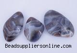 NGP935 2PCS 35-45mm*45-65mm nuggets botswana agate gemstone pendants