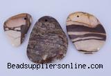 NGP946 5PCS 30-45mm*40-60mm freeform jasper gemstone pendants