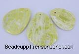 NGP951 5PCS 35-50mm*45-65mm freeform lemon jade gemstone pendants