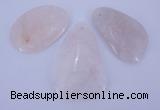 NGP959 5PCS 35-45mm*50-65mm freeform rose quartz gemstone pendants