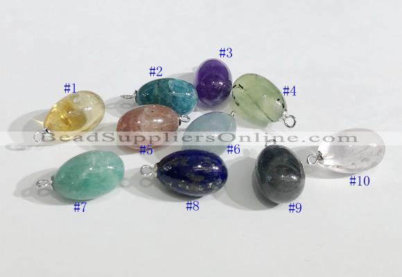 NGP9703 9*15mm teardrop  mixed gemstone pendants wholesale