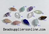 NGP9708 9*15mm arrowhead-shaped  mixed gemstone pendants wholesale