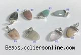 NGP9716 11*16mm arrowhead-shaped  mixed gemstone pendants wholesale