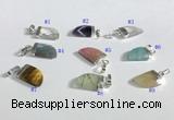 NGP9722 11*16mm horn-shaped  mixed gemstone pendants wholesale