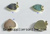 NGP9727 14mm heart-shaped  mixed gemstone pendants wholesale