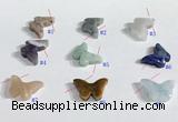 NGP9741 12*18mm butterfly-shaped  mixed gemstone pendants wholesale