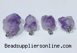 NGP9753 15*20mm-20*30mm freeform amethyst pendants wholesale