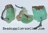 NGP9758 20*40mm-30*55mm freeform Australia chrysoprase pendants