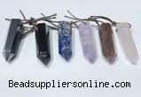 NGP9765 12*40mm-15*55mm sticks mixed gemstone pendants