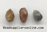 NGP9809 22*35mm - 25*40mm faceted nuggets agate pendants