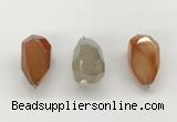 NGP9810 22*35mm - 25*40mm faceted nuggets agate pendants